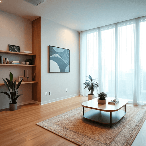 Edited living room visualization created with RoomEnhance credits