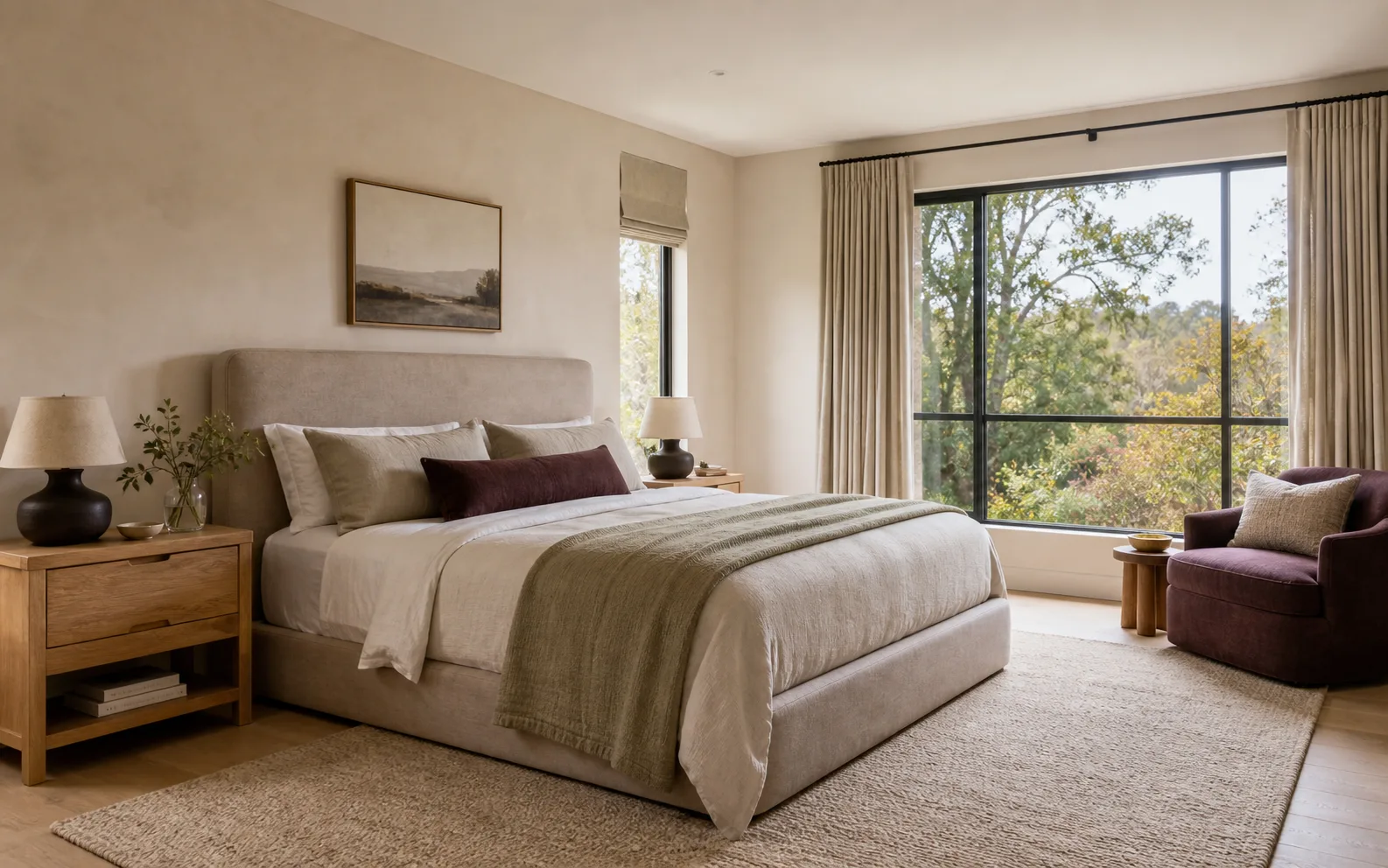 Finished bedroom prepared for client review